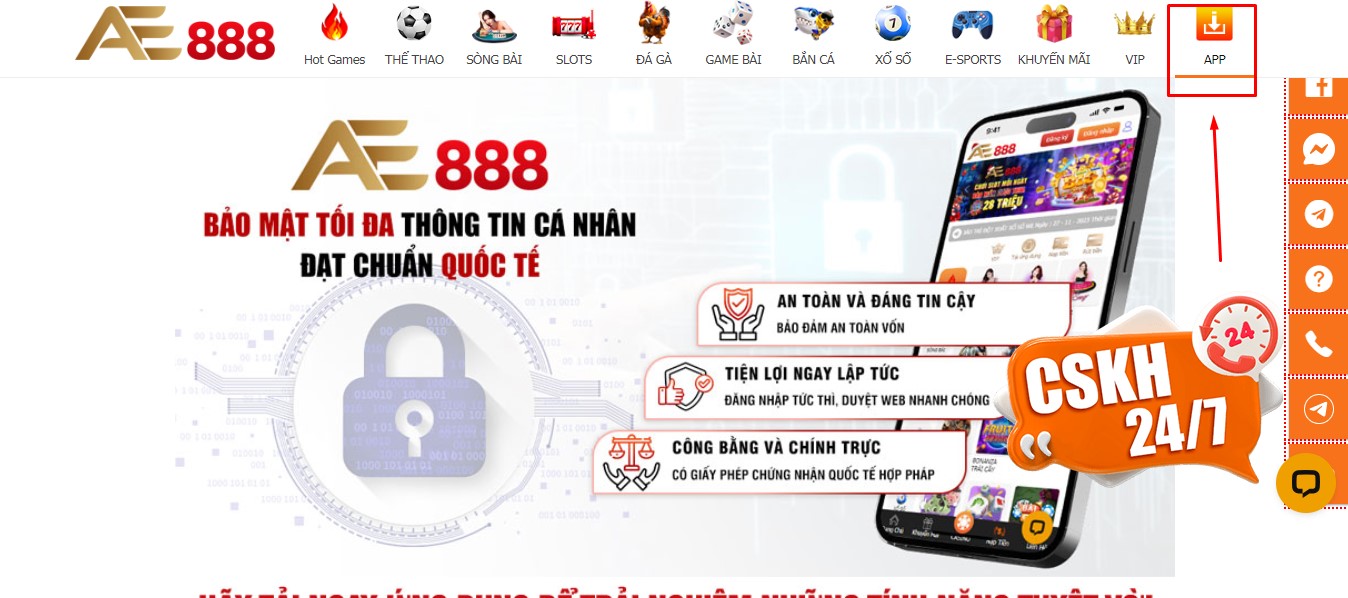 Cách Tải APP ae888 chi tiết nhất dành cho anh em 